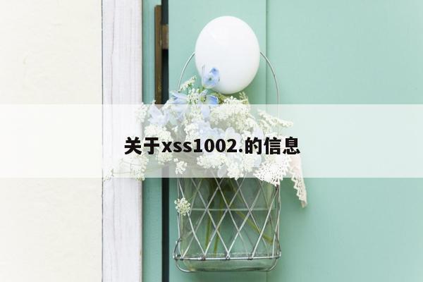 关于xss1002.的信息
