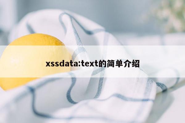 xssdata:text的简单介绍