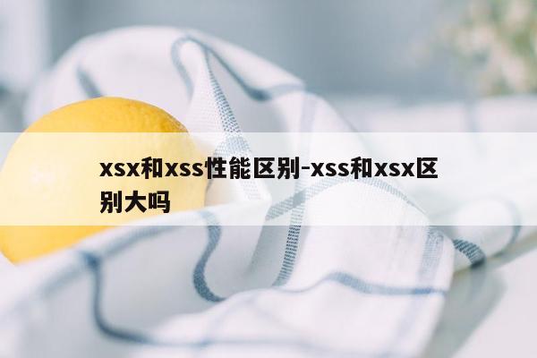 xsx和xss性能区别-xss和xsx区别大吗