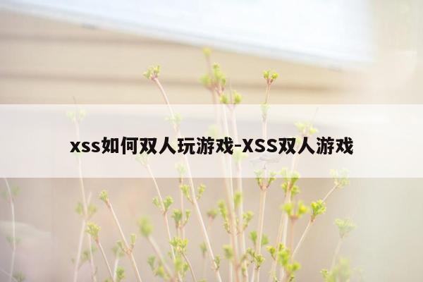 xss如何双人玩游戏-XSS双人游戏