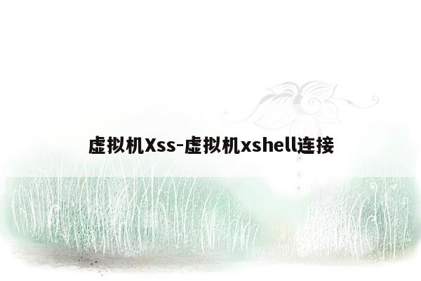 虚拟机Xss-虚拟机xshell连接
