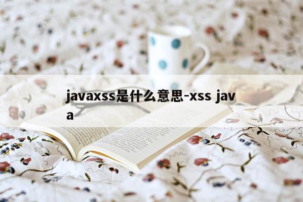 javaxss是什么意思-xss java
