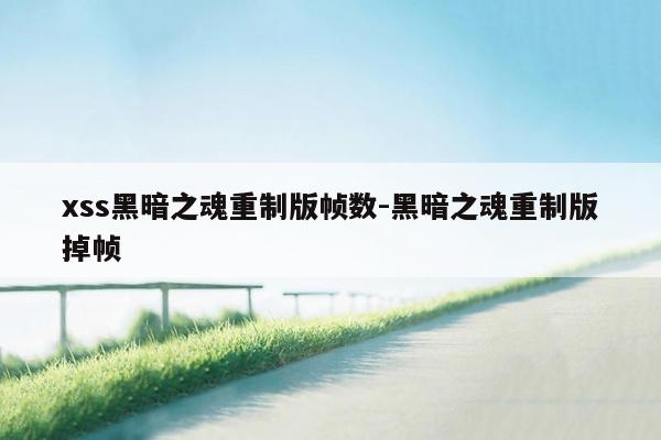 xss黑暗之魂重制版帧数-黑暗之魂重制版掉帧