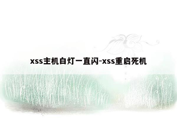 xss主机白灯一直闪-xss重启死机