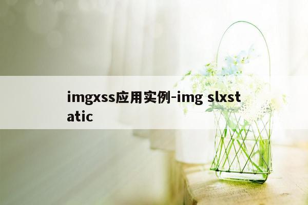imgxss应用实例-img slxstatic
