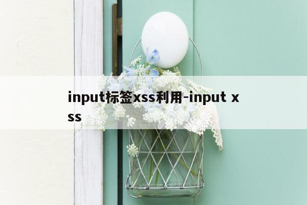 input标签xss利用-input xss