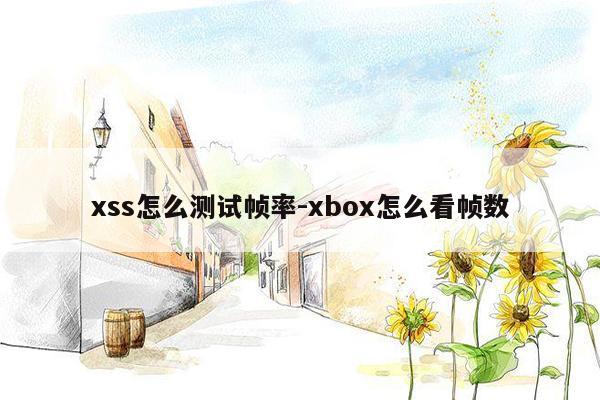 xss怎么测试帧率-xbox怎么看帧数