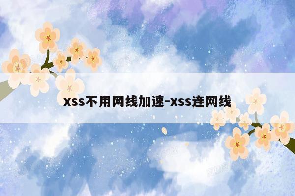 xss不用网线加速-xss连网线