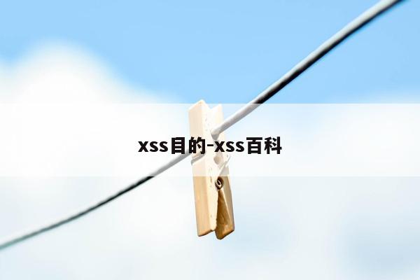 xss目的-xss百科