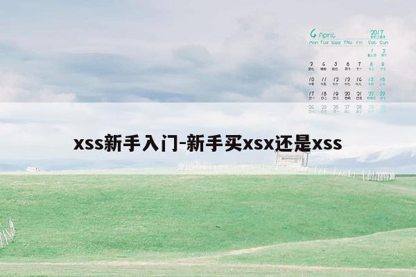 xss新手入门-新手买xsx还是xss