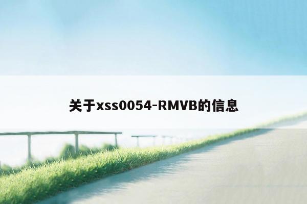 关于xss0054-RMVB的信息