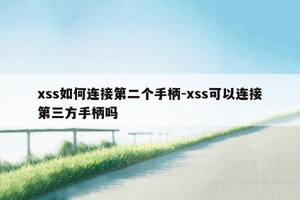 xss如何连接第二个手柄-xss可以连接第三方手柄吗