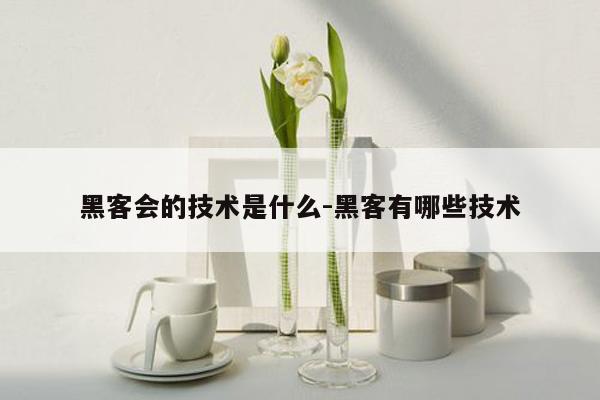 黑客会的技术是什么-黑客有哪些技术