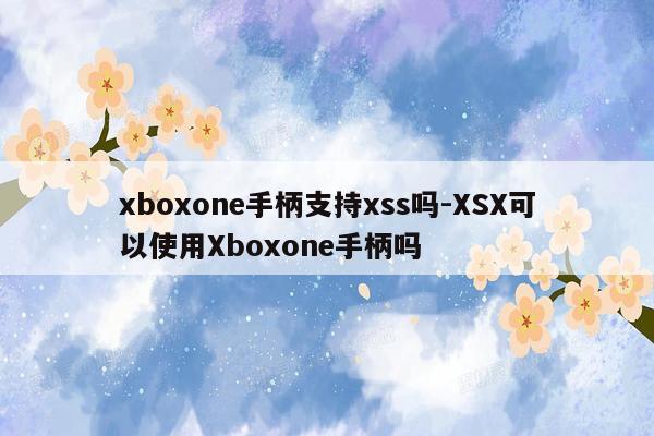 xboxone手柄支持xss吗-XSX可以使用Xboxone手柄吗