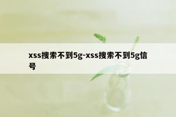 xss搜索不到5g-xss搜索不到5g信号