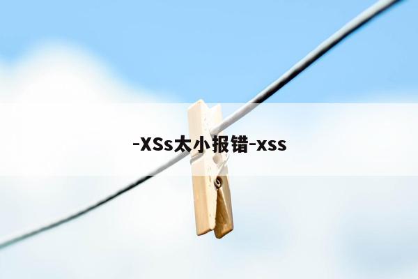 -XSs太小报错-xss