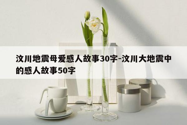 汶川地震母爱感人故事30字-汶川大地震中的感人故事50字