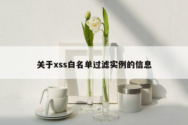 关于xss白名单过滤实例的信息