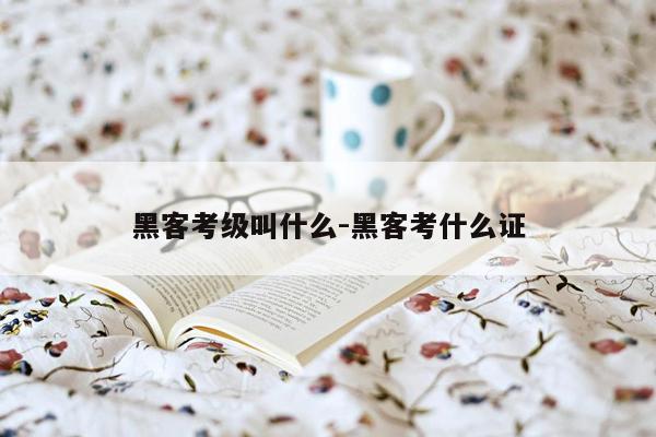 黑客考级叫什么-黑客考什么证