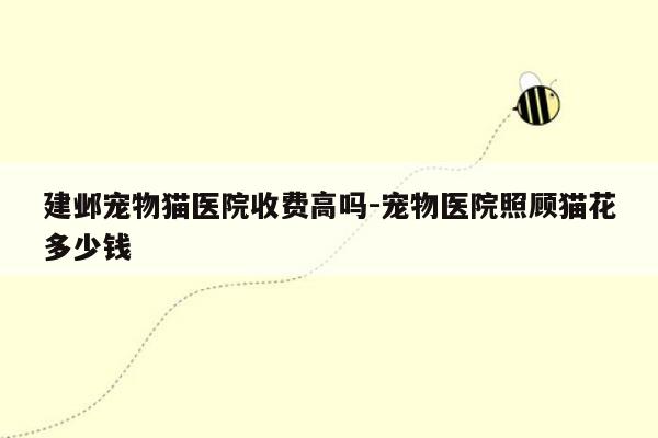 建邺宠物猫医院收费高吗-宠物医院照顾猫花多少钱