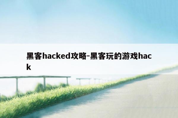 黑客hacked攻略-黑客玩的游戏hack