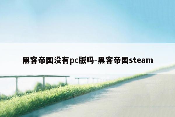 黑客帝国没有pc版吗-黑客帝国steam