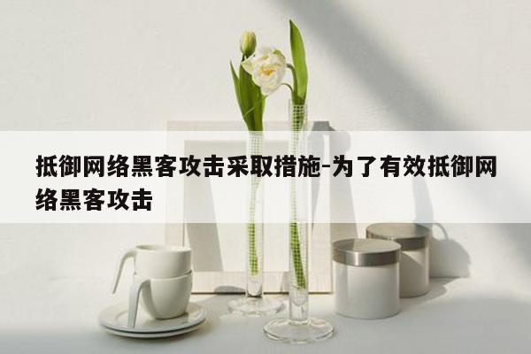 抵御网络黑客攻击采取措施-为了有效抵御网络黑客攻击