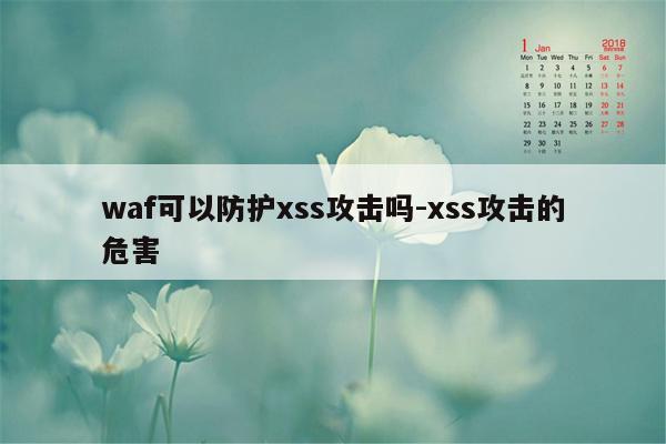 waf可以防护xss攻击吗-xss攻击的危害