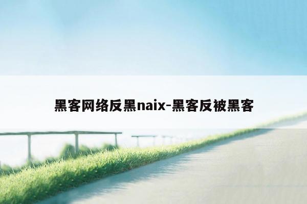 黑客网络反黑naix-黑客反被黑客