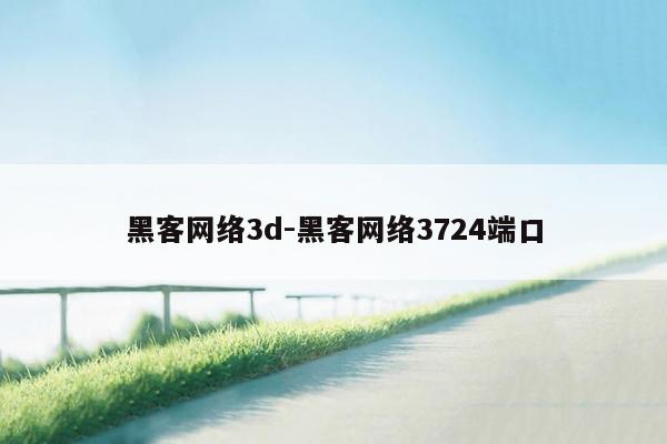 黑客网络3d-黑客网络3724端口