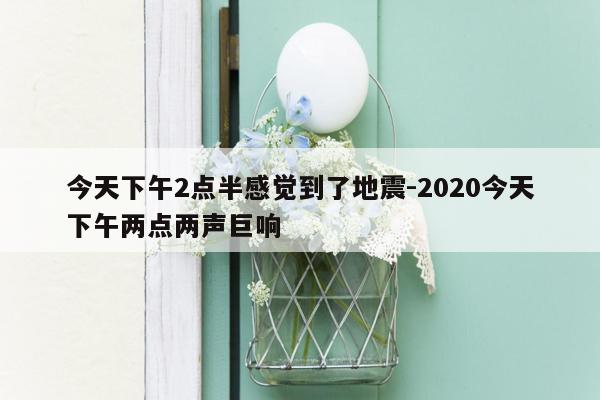 今天下午2点半感觉到了地震-2020今天下午两点两声巨响